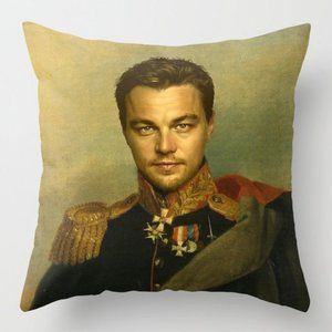 Leonardo DiCaprio Throw Pillow Cover 19" Square